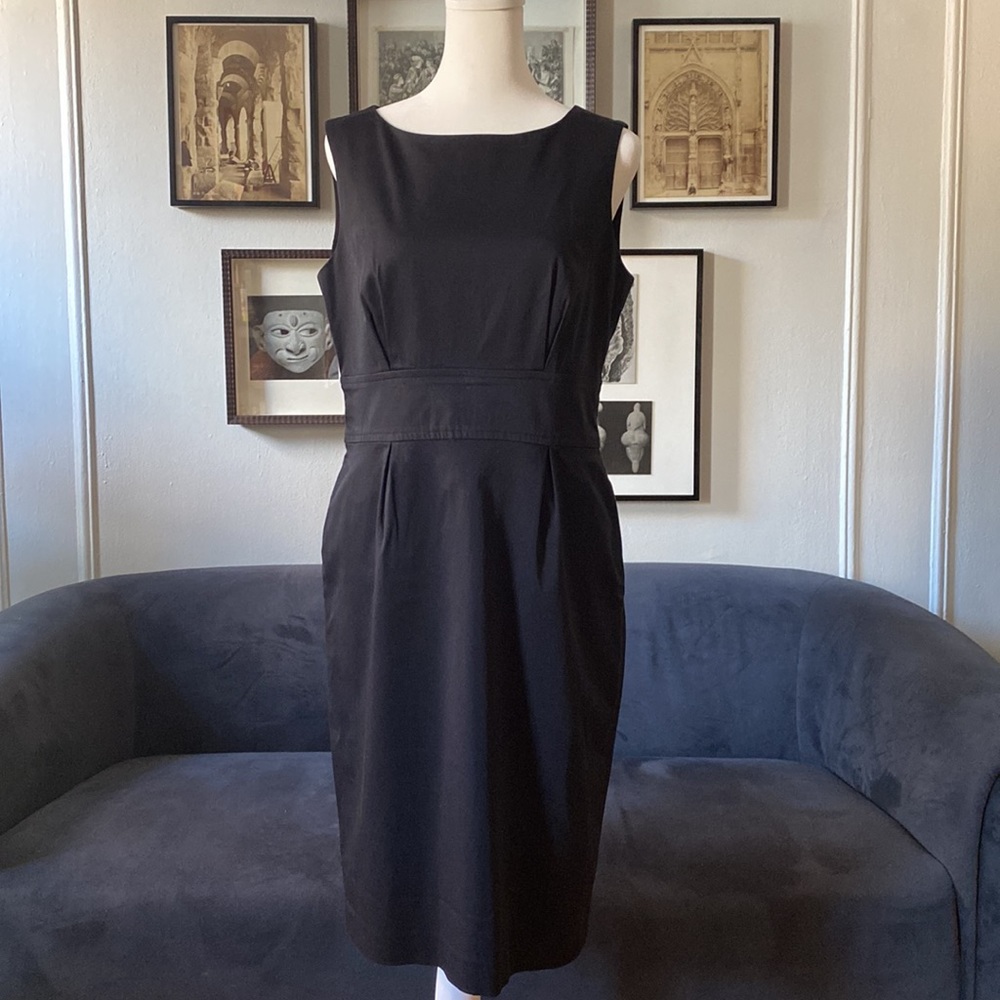 Neiman Marcus Black Sheath Dress, Sz 8